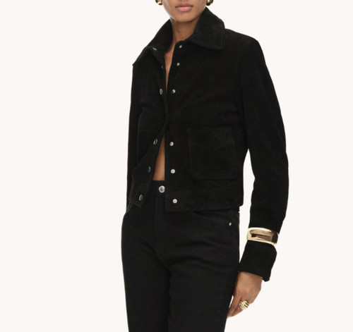 Womens black suede leather - black,