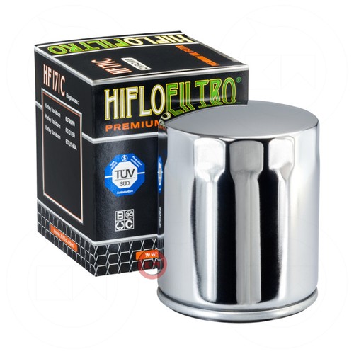 Oil filter hiflo chrome harley - filter,