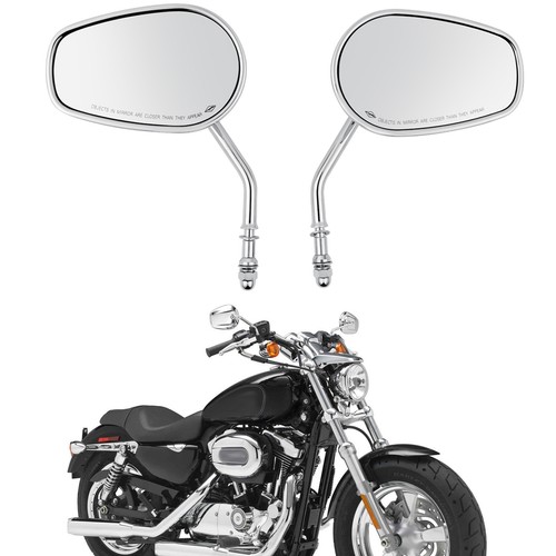 Motorcycle side mirrors chrome - side,