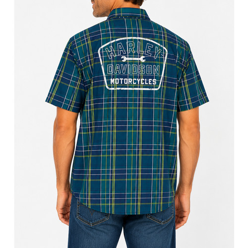 Harley davidson men plaid - harley-davidson, xl